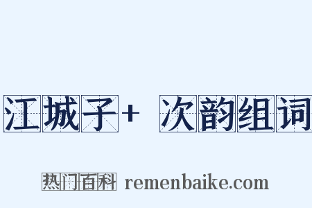 江城子+次韵组词是什么意思的图片